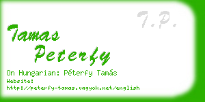 tamas peterfy business card